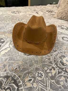 Brown Western Cowboy Hat with Decorative Band